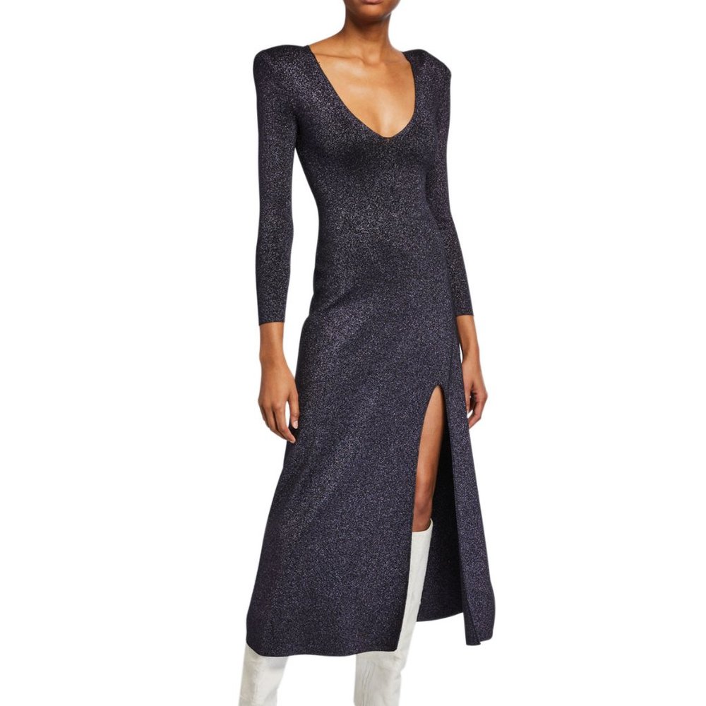 NWT A.L.C. Women's Serafina Knit Dress in Black Lave
